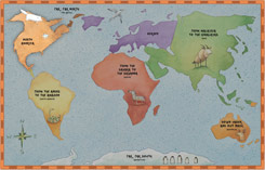 Map from Around the World on Eighty Legs by Amy Gibson