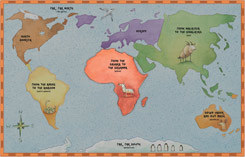 Map from Around the World on Eighty Legs by Amy Gibson
